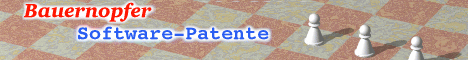 [Animiertes Banner: Software-Patente = Bauernopfer]